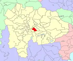 Map of former Sakaigawa Village