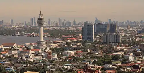 Sukhumvit Line viaduct runs through Samut Prakan province.