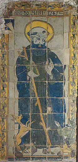 Icon of Saint Calogerus from the grotto above Mount Kronio, dated 1545