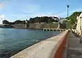Western section of Walls of Old San Juan next to promenade