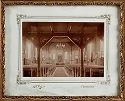 Interior of the first church (1872-1900)