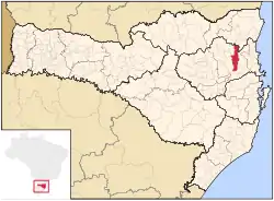 Location in Santa Catarina