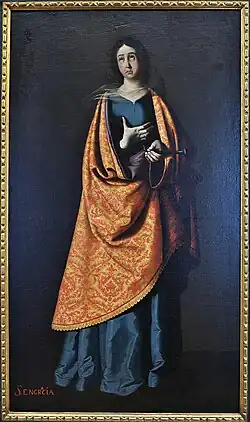 Saint Engracia, workshop of Francisco de Zurbarán, 1650, for the Hospital de las Cinco Llagas