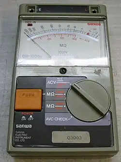 photograph of an ohmmeter