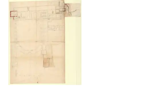 Plan for a redesign of the palace by Robert de Cotte around 1729
