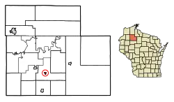 Location of Radisson in Sawyer County, Wisconsin.