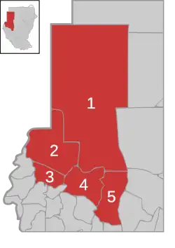 Mellit district (1.) in North Darfur