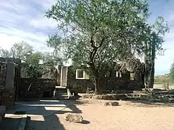 The ruins of the Scorpion Gulch residence. It is located at 10225 S. Central Ave, in South Mountain Park in Phoenix, Arizona. The property was listed in the Phoenix Historic Property and Preservation Register in October of 1990 (PHPR).