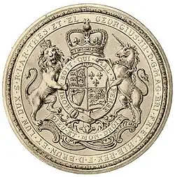 Seal of the Colony of North Carolina (reverse)