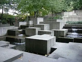 Freeway Park Fountain, Seattle, Washington, US, by Lawrence Halprin, 1976[284]