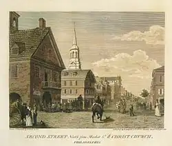 Plate 15 from Birch's Views of Philadelphia, painted in 1800