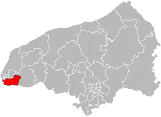 Situation of the canton of Le Havre-3 in the department of Seine-Maritime