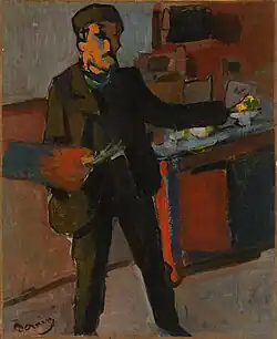 Self-portrait in studio, c. 1903, oil on canvas, 42.2 × 34.6 cm, National Gallery of Australia