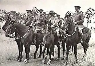 Group of senior military officers on horseback