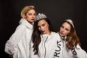 Serebro in 2016 (L–R): Katya Kischuk, Olga Seryabkina, Polina Favorskaya