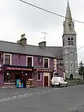 Shop, bar and church on the crossroads at Leitrim