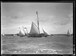 Showing the yacht Viking with the governor aboard, taken 30 November 1912