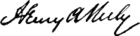 Henry Adams Neely's signature