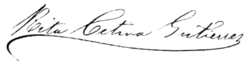 Rita Cetina Gutiérrez signature
