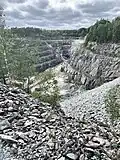 Tistbrottet dolomite pit, close to the silver mine, view towards WSW.