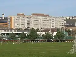Singleton Hospital Viewed from across public and University playing fields