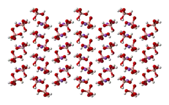 ball-and-stick model of the crystal structure of sodium tetrahydroxyborate