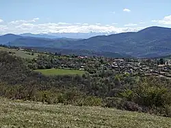 View of Sokolovo and the central Balkan Mountains from the north