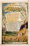 Songs of Innocence and of Experience, copy AA, 1826 (The Fitzwilliam Museum), object 8 "The Lamb"
