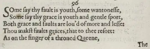 Detail of old-spelling text