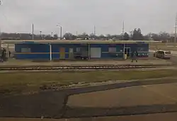 Photograph of the Amtrak station in South Bend, Indiana