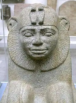 Granite sphinx of Taharqa from Kawa in Sudan