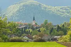 View of Spodnja Besnica from Okroglo