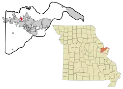 Location of Josephville, Missouri