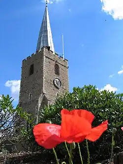 The west tower - dating from the 14th century