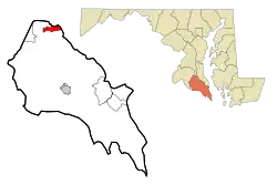 Location of Golden Beach, Maryland