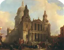 St Paul's Cathedral, London, with the Lord Mayor's Procession, 1836