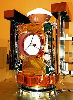 Stardust awaiting testing of the solar arrays