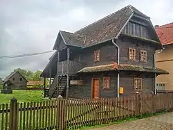 Traditional wooden house in Popovača