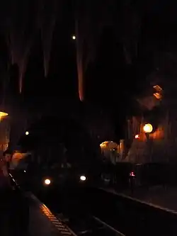 Boarding station of the ride