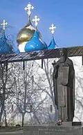 Statue of Sergius outside the Trinity Lavra