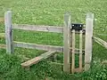 Stile with dog gate