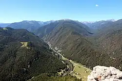The view from on top of Storm Castle looking south.