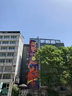 Mural by Peruvian artist Pésimo in Istanbul