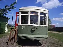 Saskatoon Municipal Railway streetcar No. 51 at Saskatchewan Railway Museum