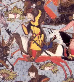 An akinji irregular doing battle