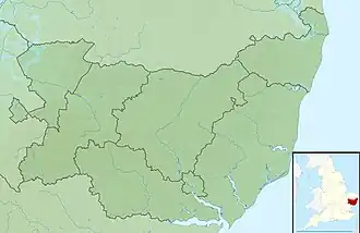 Map showing the location of RSPB Minsmere