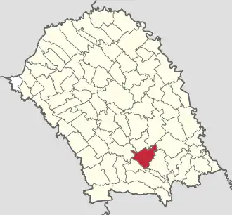 Location in Botoșani County