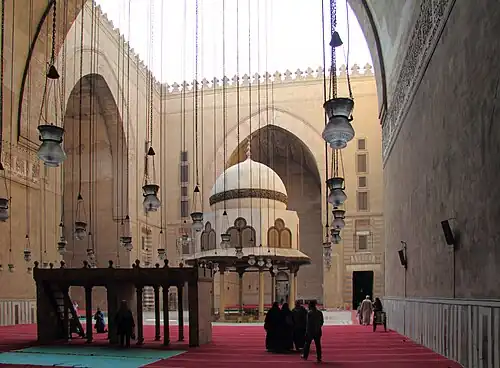 The Madrasa-Mosque of Sultan Hasan (built between 1356 and 1361), the largest Mamluk monument[236][237]