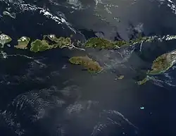 The Lesser Sunda Islands with Flores in the upper right