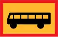Symbol plate for specified vehicle or road user category (bus)